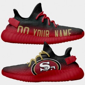 NFL X Yeezy Boost 49ers Custom Red Shoes