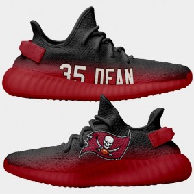 NFL X Yeezy Boost Buccaneers Jamel Dean Black Red Shoes