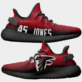 NFL X Yeezy Boost Falcons Deion Jones Dark Red Shoes