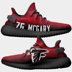 NFL X Yeezy Boost Falcons Kaleb McGary Dark Red Shoes