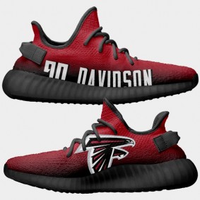 NFL X Yeezy Boost Falcons Marlon Davidson Dark Red Shoes