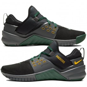 Men's Packers Nike Black Free Metcon 2 Shoes