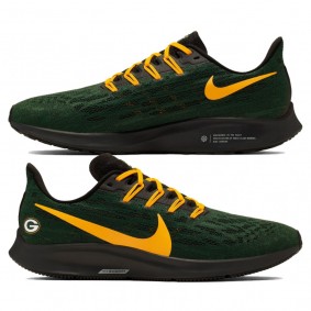 Men's Packers Nike Green Gold Air Zoom Pegasus 36 Shoes