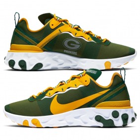 Men's Packers Nike Green React Element 55 Shoes