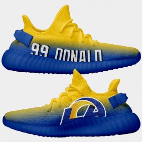 NFL X Yeezy Boost Rams Aaron Donald Royal Gold Shoes
