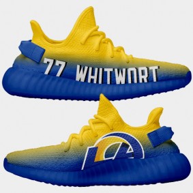 NFL X Yeezy Boost Rams Andrew Whitworth Royal Gold Shoes