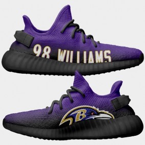 NFL X Yeezy Boost Ravens Brandon Williams Purple Shoes
