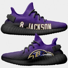 NFL X Yeezy Boost Ravens Lamar Jackson Purple Shoes