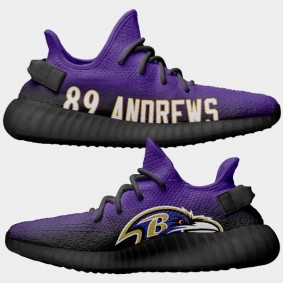NFL X Yeezy Boost Ravens Mark Andrews Purple Shoes