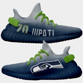 NFL X Yeezy Boost Seahawks Mike Iupati Navy Shoes