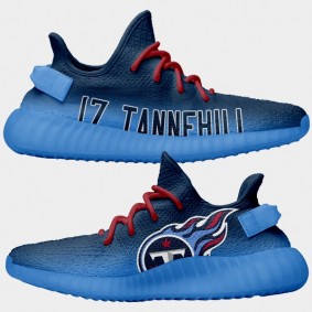NFL X Yeezy Boost Titans Ryan Tannehill Blue Shoes