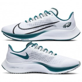 Unisex Eagles Nike White Zoom Pegasus 37 Shoes
