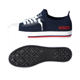 Women's New England Patriots Knit Canvas Fashion Sneakers