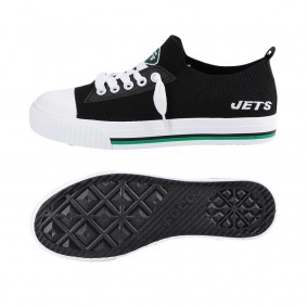 Women's New York Jets Knit Canvas Fashion Sneakers